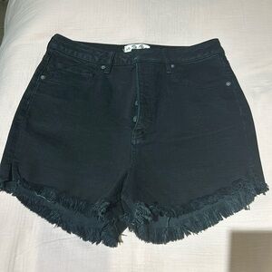 Free People Curvy Black Denim Shorts size 12